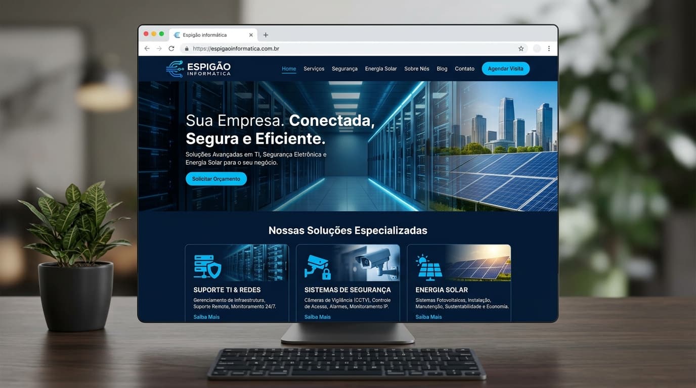 Screenshot do site Espigão Informática